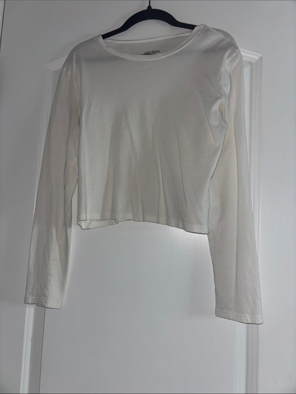 wild fable White Long-Sleeve Cropped Tee